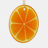 Citrus Sinaasappel Fruit Slice Keramisch Ornament (Rechts)