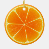 Citrus Sinaasappel Fruit Slice Keramisch Ornament (Achterkant)