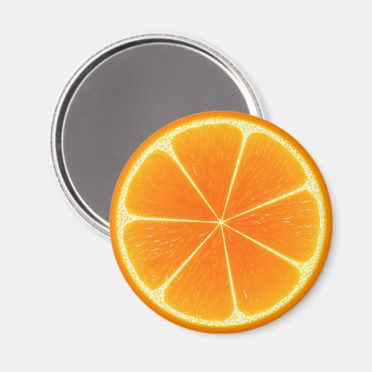Citrus Sinaasappel Fruit Slice Magneet (Voorkant / Achterkant)