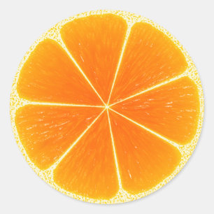 Citrus Sinaasappel Fruit Slice Ronde Sticker