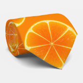 Citrus Sinaasappel Fruit Slice Stropdas (Opgerold)