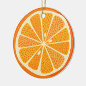 Citrus Sinaasappel Fun Feestelijk Keramisch Ornament (Links)
