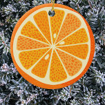 Citrus Sinaasappel Fun Feestelijk Keramisch Ornament<br><div class="desc">Zingy en overheerlijke oranje citrusvruchten. Een beetje feestelijk plezier. Originele versie door Nic Squirrell.</div>