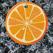 Citrus Sinaasappel Fun Feestelijk Keramisch Ornament