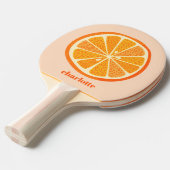 Citrus Sinaasappel Gepersonaliseerde Fun Fruit Tafeltennisbatje (Voorkant Gekanteld)