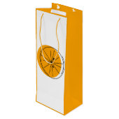 Citrus Sinaasappel geschenkzak wijn sinaasappel Wijn Cadeautas (Achterkant Gekanteld)
