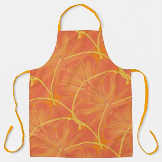 Citrus Sinaasappel Grapefruit Plakje Kunst Schort (Voorkant)