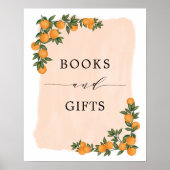 Citrus Sinaasappel groen cutie boeken & geschenken Poster (Voorkant)