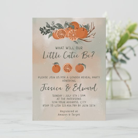 Citrus Sinaasappel Groene Kleine Cutie Geslacht On Kaart (Staand voorkant)