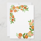 Citrus Sinaasappel hij of zij roze bloemgeslacht o Kaart (Achterkant)