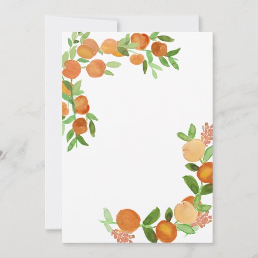 Citrus Sinaasappel hij of zij roze bloemgeslacht o Kaart (Achterkant)