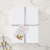 Citrus Sinaasappel Kleine Cutie Baby shower Cadeaulabel (Met Touw)