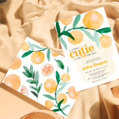 Citrus Sinaasappel Kleine Cutie Baby shower Kaart