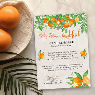 Citrus Sinaasappel Kleine Cutie Baby Shower per Po Kaart