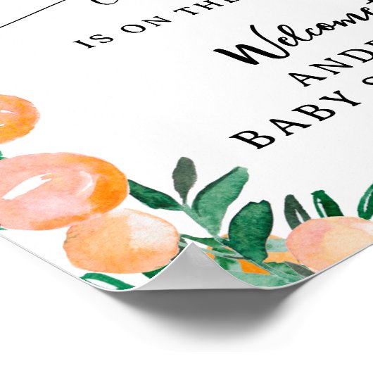 Citrus Sinaasappel Kleine Cutie op de Weg Baby sho Poster (Hoek)