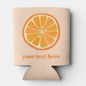 Citrus Sinaasappel Leuke aangepaste tekst Blikjeskoeler (Achterkant)