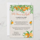 Citrus Sinaasappel Little Cutie Baby shower per Ma Kaart (Voorkant)