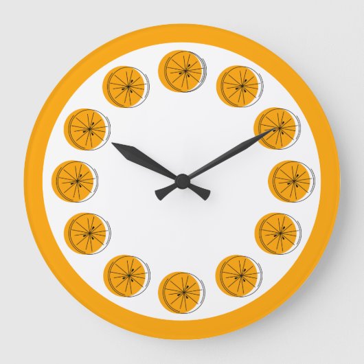 Citrus Sinaasappel Multi ronde klok (Voorkant)