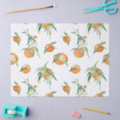 Citrus Sinaasappel n Witte Bloemen Foliage Waterve Tissuepapier (Craft)