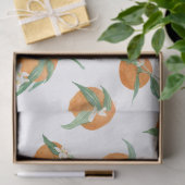 Citrus Sinaasappel n Witte Bloemen Foliage Waterve Tissuepapier (Geschenk)
