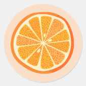 Citrus Sinaasappel Ronde Sticker (Voorkant)