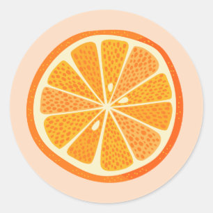 Citrus Sinaasappel Ronde Sticker