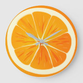 Citrus Sinaasappel Slice ronde wandklok (Voorkant)