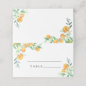 Citrus sinaasappel - trouwplaatskaarten plaatskaartje (Buitenkant ongevouwen)