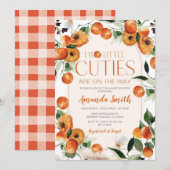 Citrus Sinaasappel Twee kleine cutie zijn op de we Kaart (Voorkant / Achterkant)