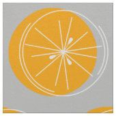 Citrus Sinaasappel Wit grote print stof grijs (Close Up)
