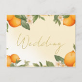 Citrus Sinaasappel Zomerbruiloft uitnodiging (Voorkant)
