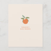 Citrus Sinaasappels Baby shower Advies voor Ouders (Achterkant)