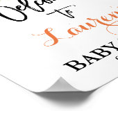 Citrus Sinaasappels Baby shower-welkomstteken Poster (Hoek)
