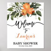 Citrus Sinaasappels Baby shower-welkomstteken Poster (Voorkant)