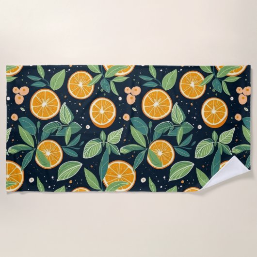 Citrus Sinaasappels bij de marine Strandlaken (Voorkant)