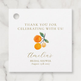 Citrus Sinaasappels Bruids Brunch Aangepast Bedank Bedankjes Labels