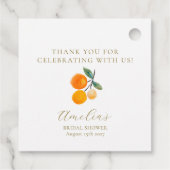 Citrus Sinaasappels bruids brunch op maat dank u Bedankjes Labels (Achterkant)