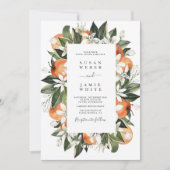 Citrus sinaasappels bruiloft kaart (Voorkant)