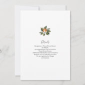 Citrus sinaasappels bruiloft kaart (Achterkant)