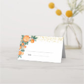 Citrus Sinaasappels Bruiloft Placecard Plaatskaartje (Voorkant)