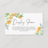 Citrus sinaasappels - display douche informatiekaartje (Voorkant)