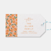 Citrus Sinaasappels Fruit Custom Name Enclosure va Cadeaulabel (Voorkant (Horizontaal))
