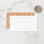 Citrus Sinaasappels Fruit Custom Name Gift Enclosu Notitiekaartje (Voorkant / Achterkant in situ)