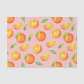 Citrus Sinaasappels Fruit Waterverf Pattern Tissuepapier (Voorkant)