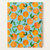 Citrus sinaasappels fruitpatroon gepersonaliseerd planner (Achterkant)