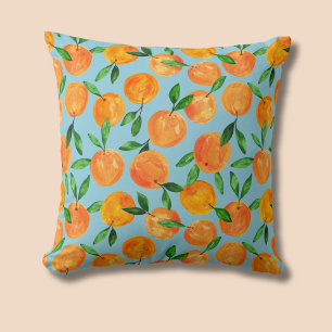 Citrus sinaasappels fruitpatroon kussen