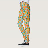 Citrus sinaasappels fruitpatroon leggings (Links)