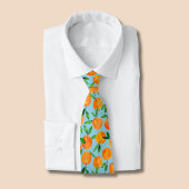 Citrus sinaasappels fruitpatroon stropdas