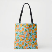 Citrus sinaasappels fruitpatroon tote bag (Voorkant)