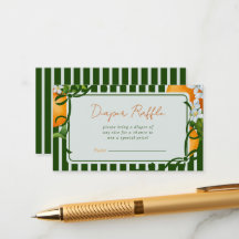 Citrus Sinaasappels Groene Strepen Luier Raffle